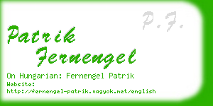 patrik fernengel business card
